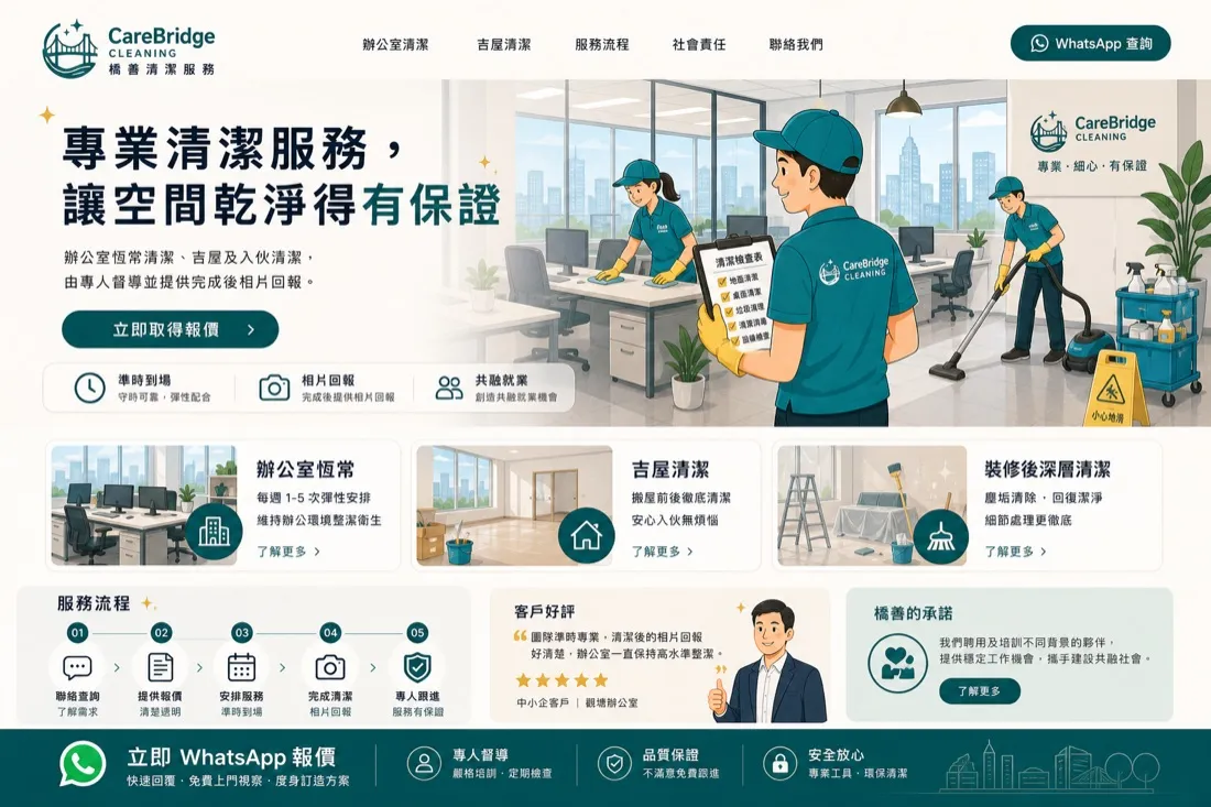 CareBridge 清潔服務 品牌形象