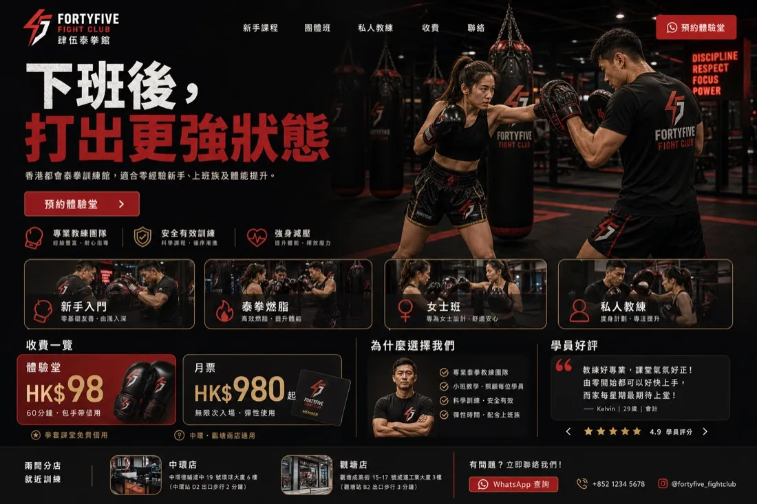FortyFive 泰拳・搏擊 品牌視覺
