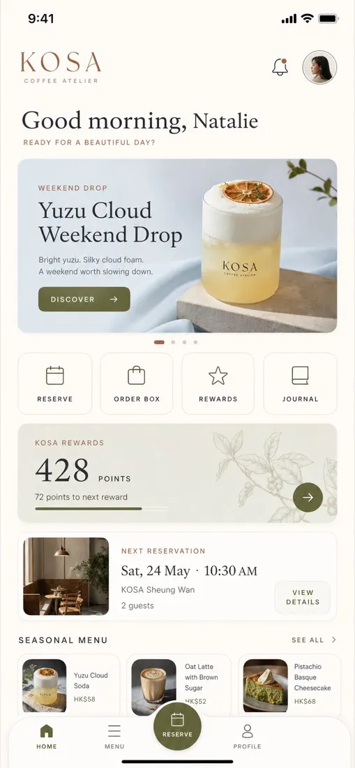 Kosa Coffee 咖啡店 Marketing creative
