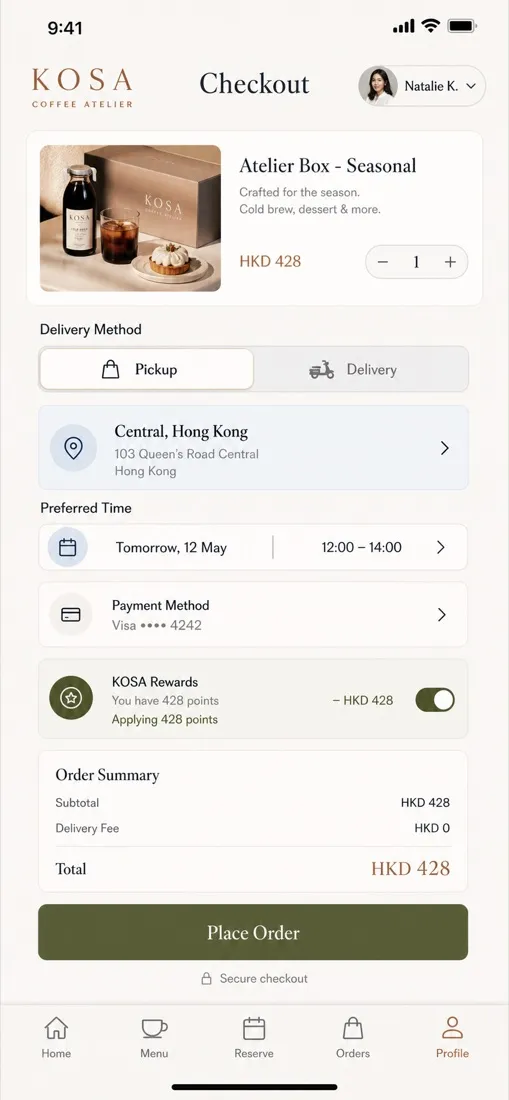 Kosa Coffee 咖啡店 社交媒體素材