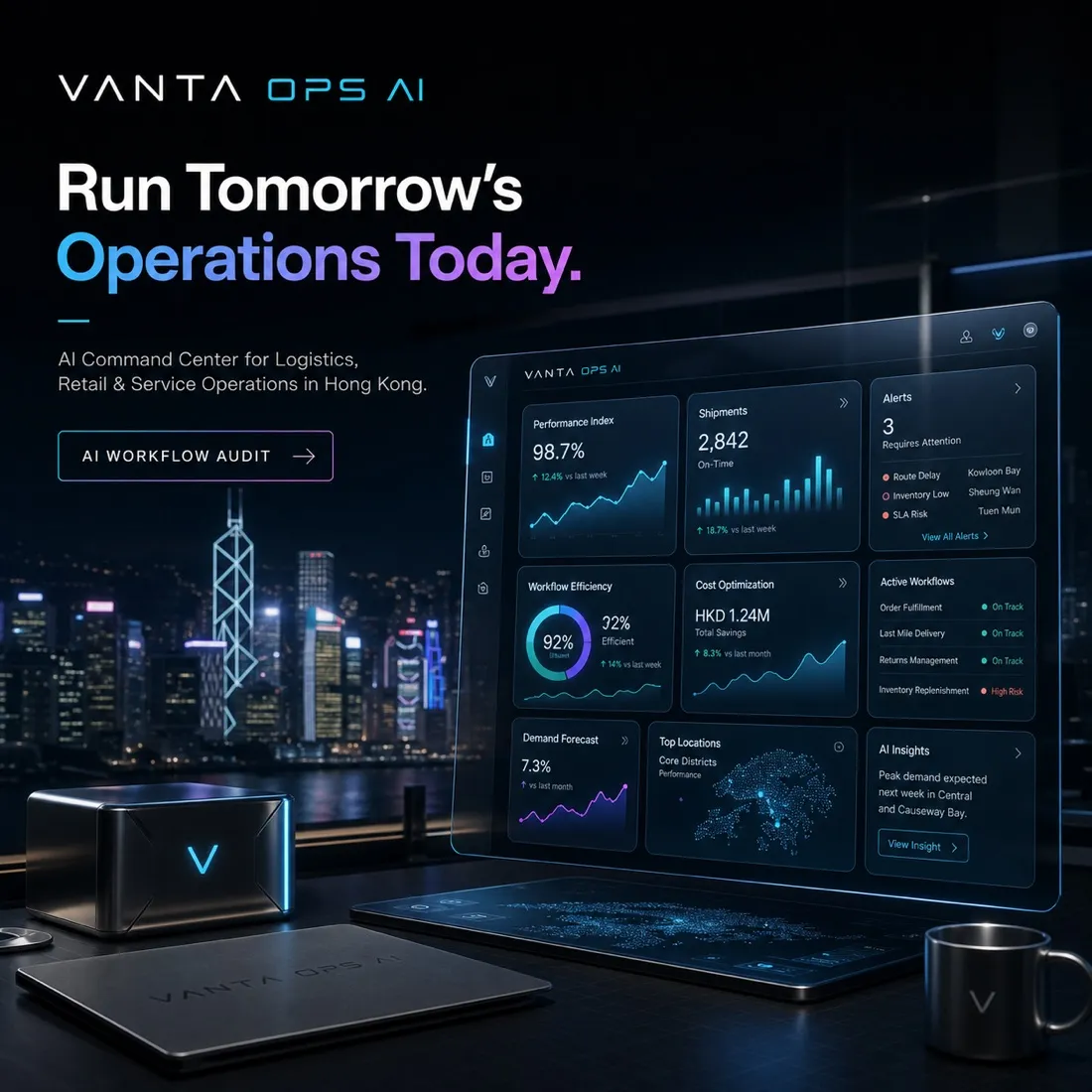 Vanta Ops AI Dashboard 品牌視覺