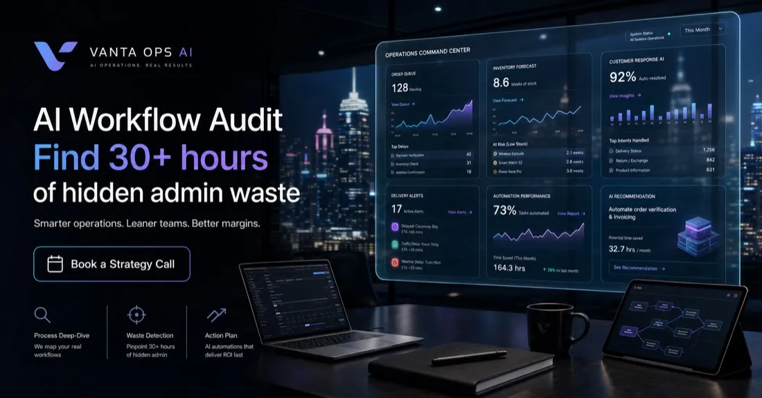 Vanta Ops AI Dashboard Product UI