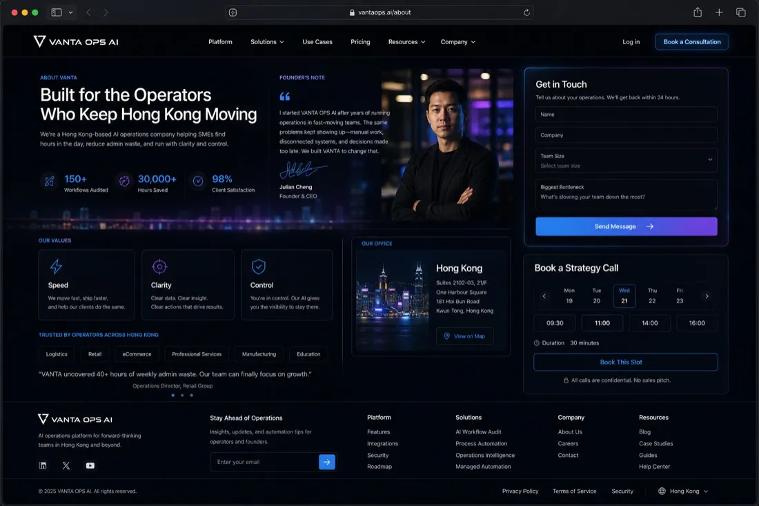 Vanta Ops AI Dashboard Dashboard 介面